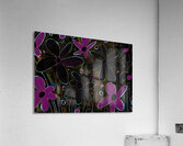 Abstract Purple and Black Florals Acrylic Print