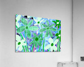 Abstract Green and Blue Florals Acrylic Print