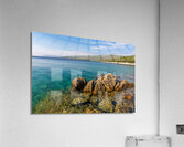 Scenic rock formations in a beautiful bay at the Adriatic Sea on the island of Losinj in Croatia Acrylic Print