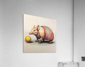 Default A cartoon armadillo curled up in a ball w Acrylic Print