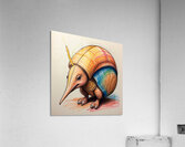 Default A cartoon armadillo curled up in a ball w Acrylic Print