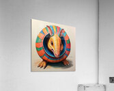 Default A cartoon armadillo curled up in a ball w Acrylic Print