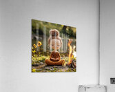 Stillness by the Fire: The Knitted Soul  Acrylic Print