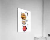Abstract Cats in Three Acrylic Print