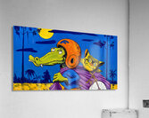 1956 Florida Gator Football Cartoon Art Acrylic Print