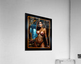 Stunning Portrait Nude Of Aurelia Valeriana In Gilded Architecture Gorgeous AI Concept Art by Xzendor7 Acrylic Print