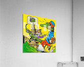 1954 LSU Tiger and Florida Gator Cartoon Art by Chase Acrylic Print