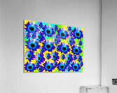 Abstract Vibrant Turquoise Sunflowers Acrylic Print