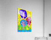 Abstract Doodle Tree Tops Birds Acrylic Print