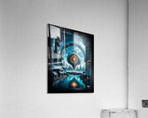 The Klacston Portal Amidst A Futuristic Cityscape Backdrop Amazing AI Concept Art by Xzendor7 Acrylic Print
