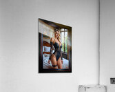A Sensual Portrait Of Alina Lorenthia In Delicate Lace Lingerie Alluring AI Concept Art by Xzendor7 Acrylic Print