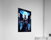 Gothic Fantasy Portrait Of Mitera The Dark Angel Of Obsidian Enthralling AI Concept Art by Xzendor7 Acrylic Print