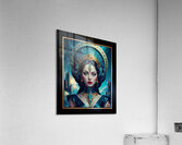 Celestial Portrait Of Aveline Aeraviel Amidst A Starlit Cityscape Alluring AI Concept Art by Xzendor7 Acrylic Print