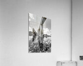 Under The Cotter Railroad Bridge Vertical Grayscale  Acrylic Print