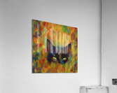 Black cat acrylic painting Acrylic Print