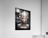 The Golden Pearl Headdress Of Rianne Velalois Captivating AI Concept Art by Xzendor7 Acrylic Print