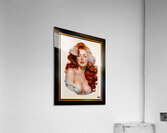 The Crimson Portrait Of Pinup Girl Beauty Ailyia Vacelious Mesmerizing AI Concept Art by Xzendor7 Acrylic Print