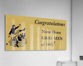 1945 Notre Dame Football Punter Art Acrylic Print