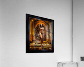 A Golden Realm Portrait Of The Enigmatic Beauty Lyrinthia Gorgeous AI Concept Art by Xzendor7 Acrylic Print