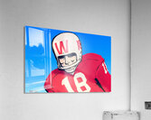 1966 Wisconsin Football Player Art Remix  Acrylic Print