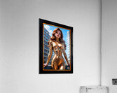 Golden Hour Portrait Of The Enigmatic Golden Girl Zorya Mesmerizing AI Concept Art by Xzendor7 Acrylic Print