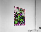 Abstract Neon Floral Design Acrylic Print
