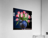 Red Tulips in Blue Acrylic Print