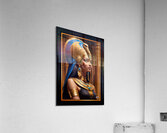 The Majestic Golden Headdress Queen Lyraethia Mesmerizing AI Concept Art by Xzendor7 Acrylic Print