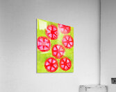 pink grapefruit twist abstract acrylic painting Acrylic Print