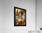 Gilded Portrait Of Lady Anya In The Ancient Temple Of Ossron Mesmerizing AI Concept Art by Xzendor7 Acrylic Print