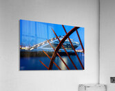 Dockland Fence at Night Acrylic Print