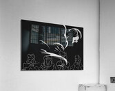 1938 Black and White Football Player and Fans Acrylic Print