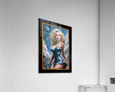 Pinup Girl And The Flying Saucers Aellas Strange Fate Mesmerizing AI Concept Art by Xzendor7 Acrylic Print