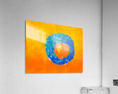 Orange in a blue bowl collage Acrylic Print