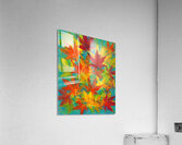 Colorful maple leaves acrylic painting Acrylic Print
