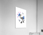 Abstract Blue Doodle Bird Acrylic Print