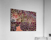 Abstract Brown Oak with Falling Leaves Acrylic Print