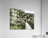 Scottish Highlands Cyclist on the Summer Path                                                                                                                      Acrylic Print