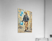 ArtXcl 045 woman walk balloons fasjion illustration Acrylic Print