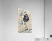 ArtXcl 048 woman walk balloons drawing Acrylic Print