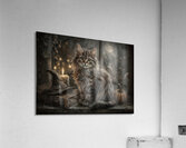 Halloween Cat with Witch Hat Acrylic Print