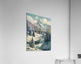 Majestic Winter Peaks – Snow-Covered Mountain Landscape Wall Art Acrylic Print