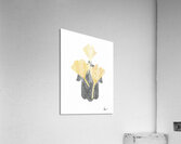 Hamsa Micro-Blessing with a Genko Leaf Monoprint Acrylic Print