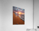 Golden Sunrise Beach – Stunning Ocean Waves and Yellow Sand Morning Scene Acrylic Print