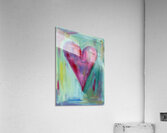Abstract purple heart acrylic painting  Acrylic Print