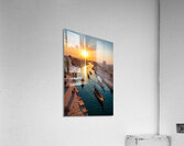  Golden Sunset Over the Ancient Canal Acrylic Print