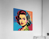a vibrant pop art portrait showcases a w KWDuWh 7 Acrylic Print