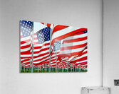 Flags in field Acrylic Print