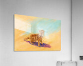 Playful ginger cat Acrylic Print