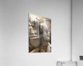 Marble Sculpture of Angel Embracing a Child Acrylic Print